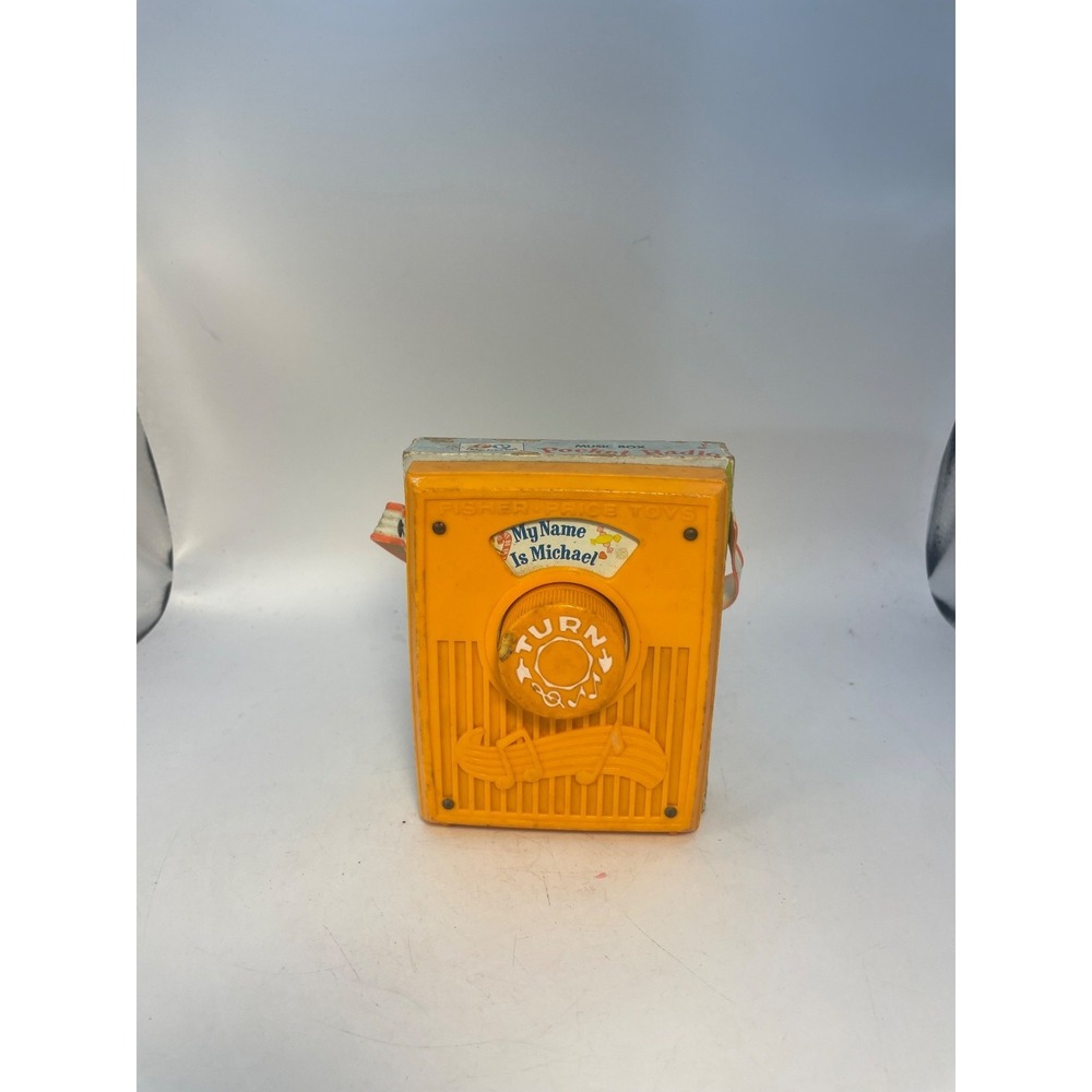 Vintage 1974Fisher Price Jack + Jill Music Box Pocket Radio Works.. 85....